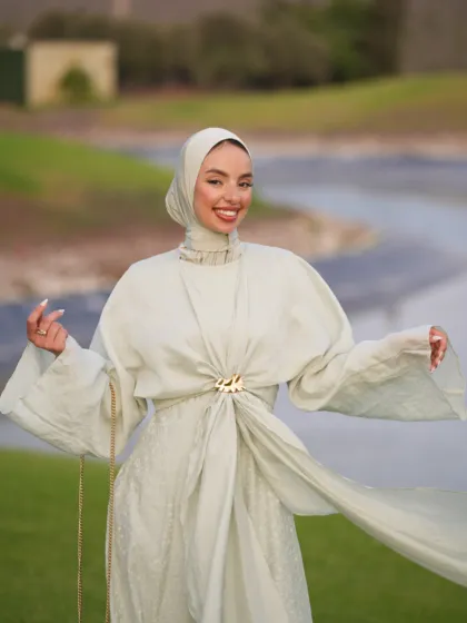 Pistachio Dress Céléria – robe longue femme modeste