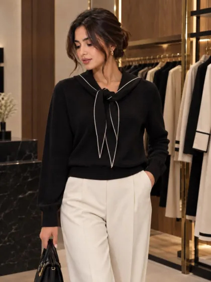 Top Signature Céléria – pièce femme modeste, coloris noir
