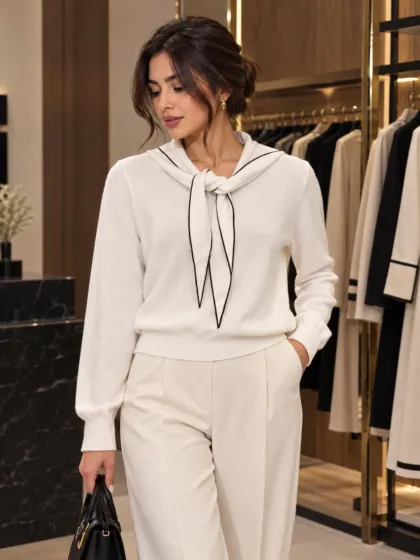 Top Signature Céléria – pièce femme modeste, coloris blanc