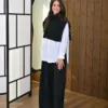 Alma Knit couleur noir porté par le mannequin, boutique CÉLÉRIA Casablanca