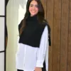Alma Knit couleur noir porté par le mannequin, boutique CÉLÉRIA Casablanca