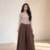 Fly Pants chocolat, pantalon large et fluide CÉLÉRIA